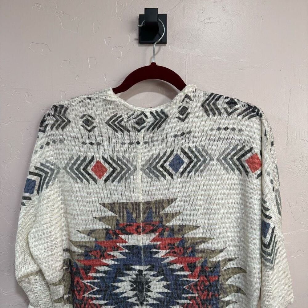 Mauve Aztec Mesh Cardigan - Picture 3 of 5